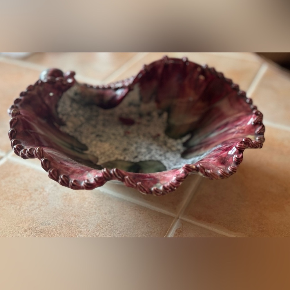 Italian Vintage Pottery Seashell/Conch Dish✨